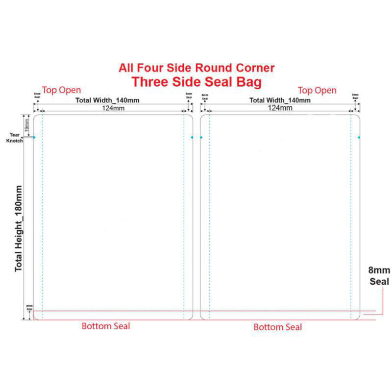 Retort Pouch (Three side seal) - Clear