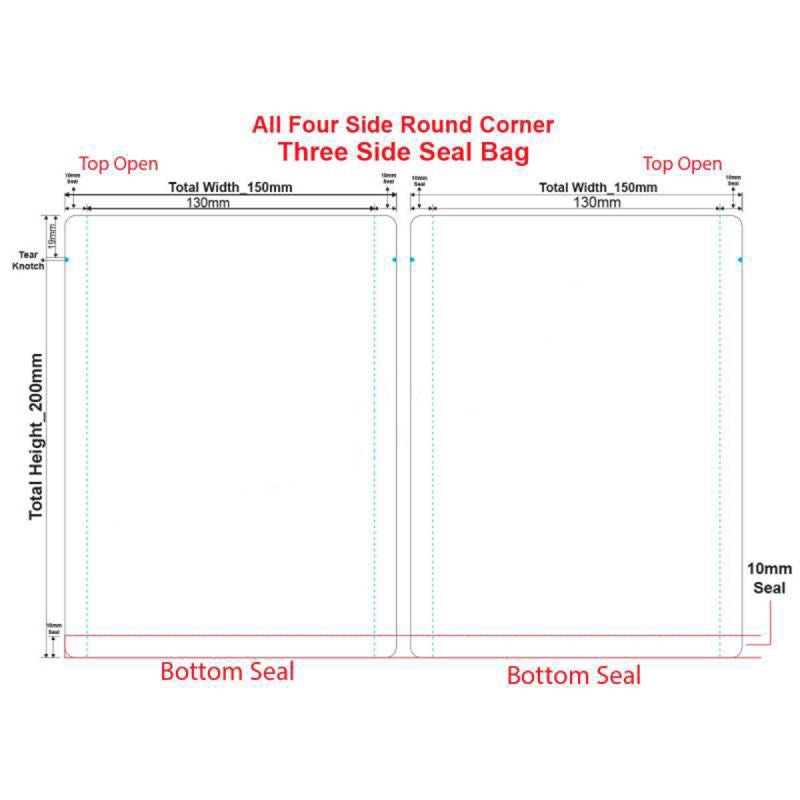 Retort Pouch (Three side seal) - Clear