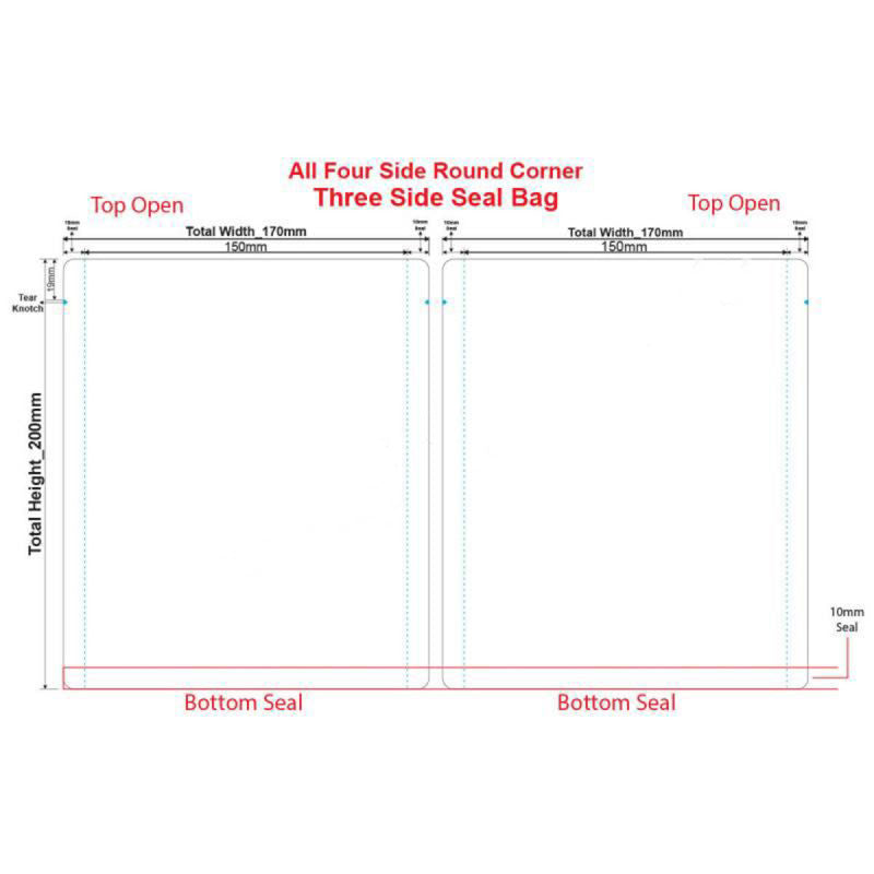 Retort Pouch (Three side seal) - Clear