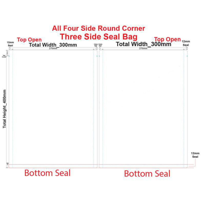 Retort Pouch (Three side seal) - Silver